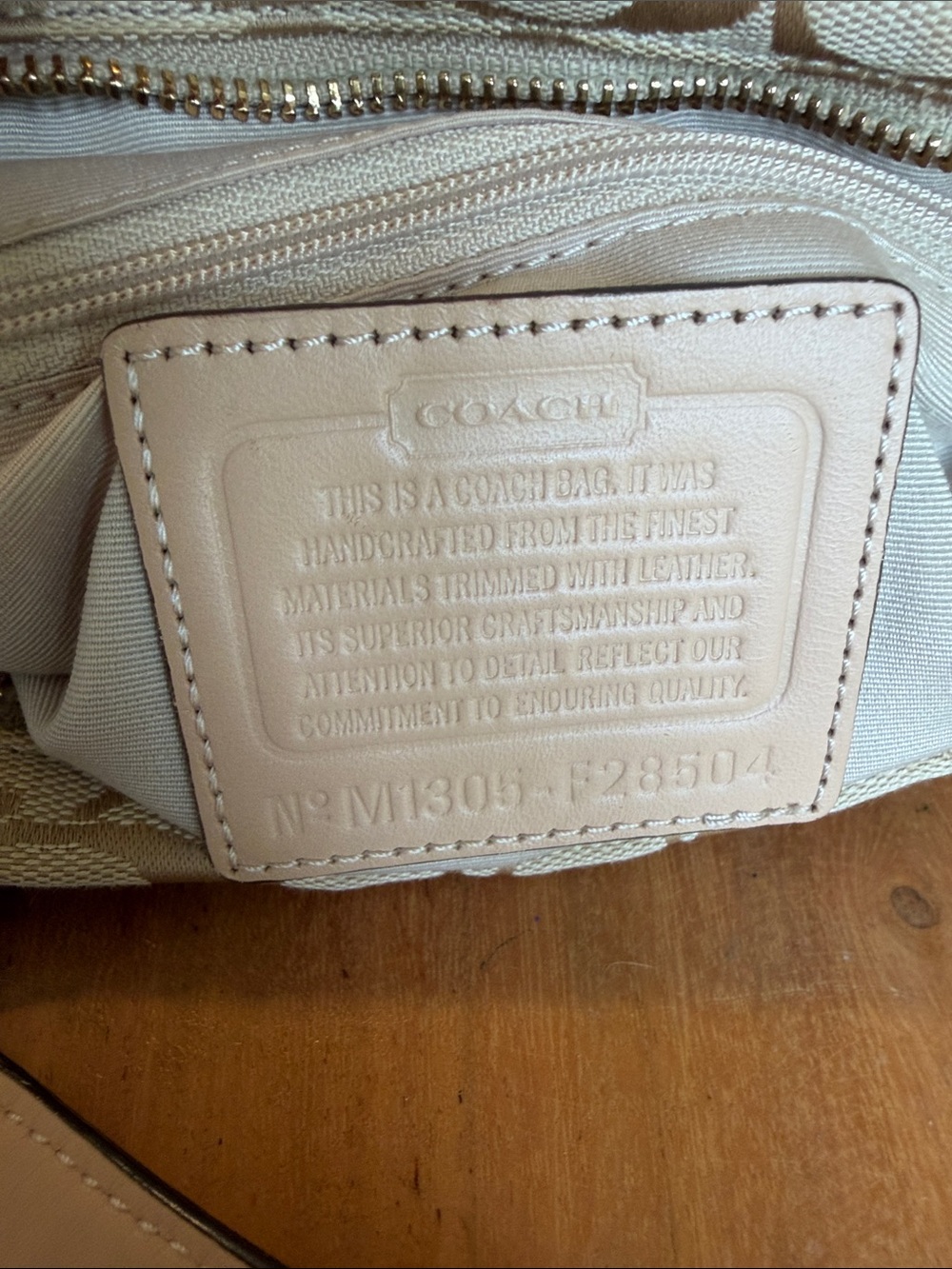 Coach 2013 Classic Jewel Tone Jacquard Monogram Signature Stripe Bag (GUC) - Picture 3 of 17
